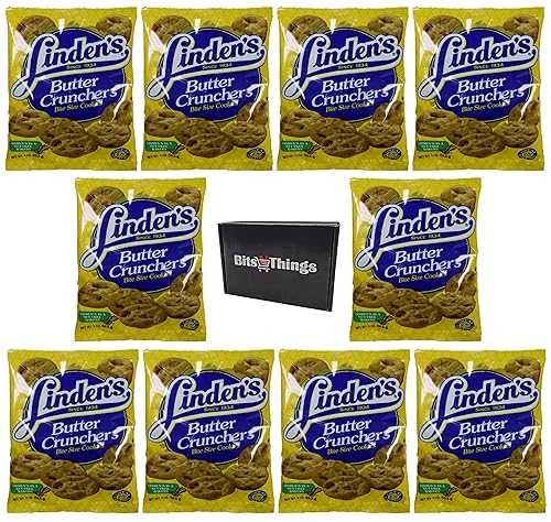 Linden's Butter Crunchers - Galletas tamaño bocado, 2 onzas, paquete de 10