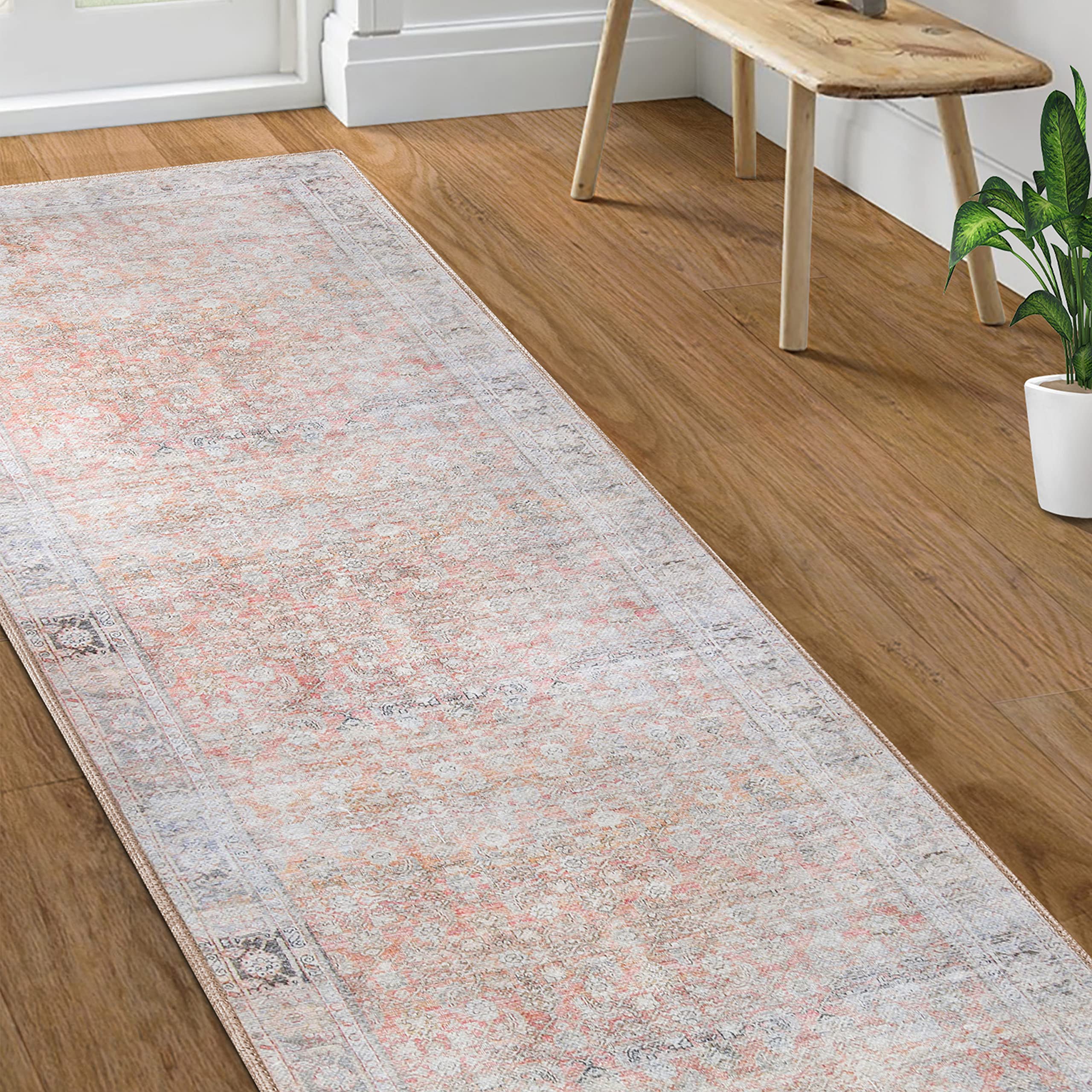 Superior Indoor Runner Rug, Geometric Home Floor Decor, Farmhouse ...