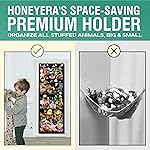 Honeyera The Original Stuffed Animal Storage (Patented) - Over Door Organizer for Stuffies, Toy Plush/Hammock Baby Hanging Storage Net Big Girls Toddler Large Bag Animals (Black)