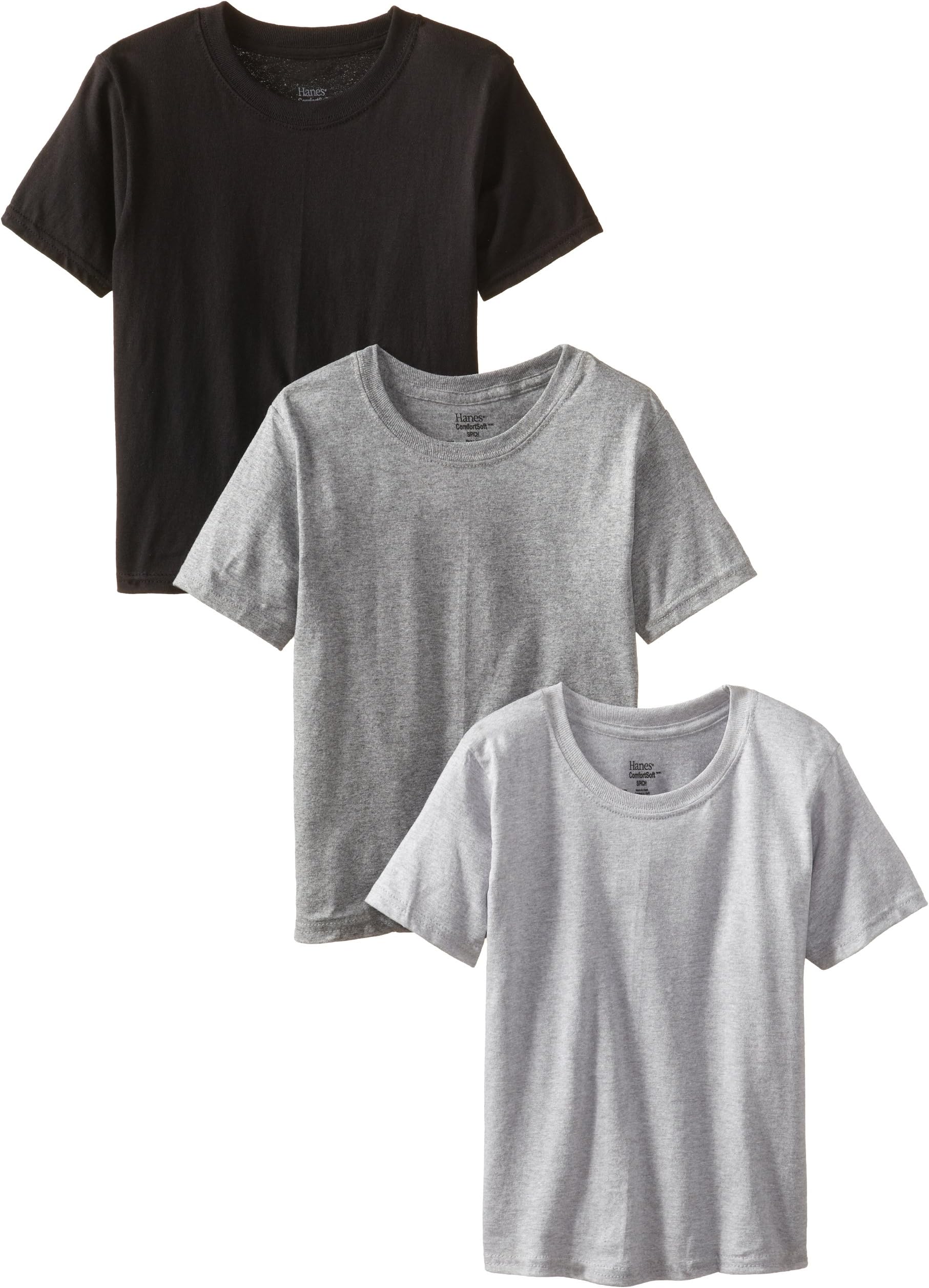 Hanes Big Boys' Platinum Dyed Undershirt (Pack of 3)