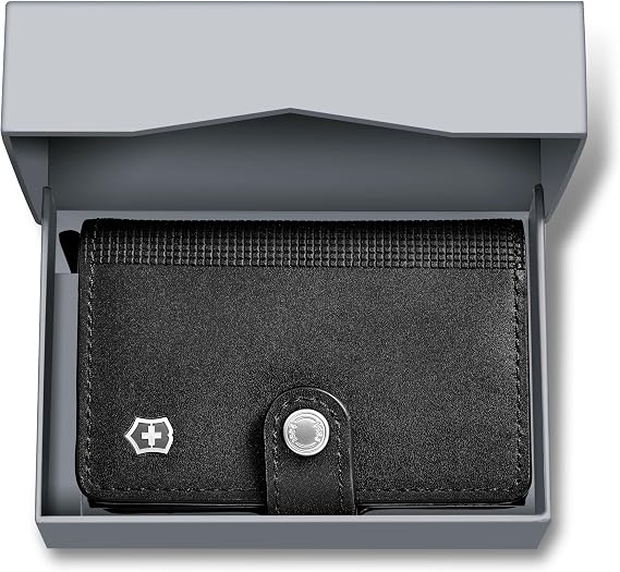 Victorinox Altius Secrid Essential Card Wallet, 10 cm, Black, Aluminum, 612677| RFID, Black, S, Casual