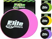 Elite Sportz Core Sliders - Dual-Sided Gliding Discs Pack of 2 for Full Body Workouts on Carpet or Hardwood - Portable Home Gym Equipment