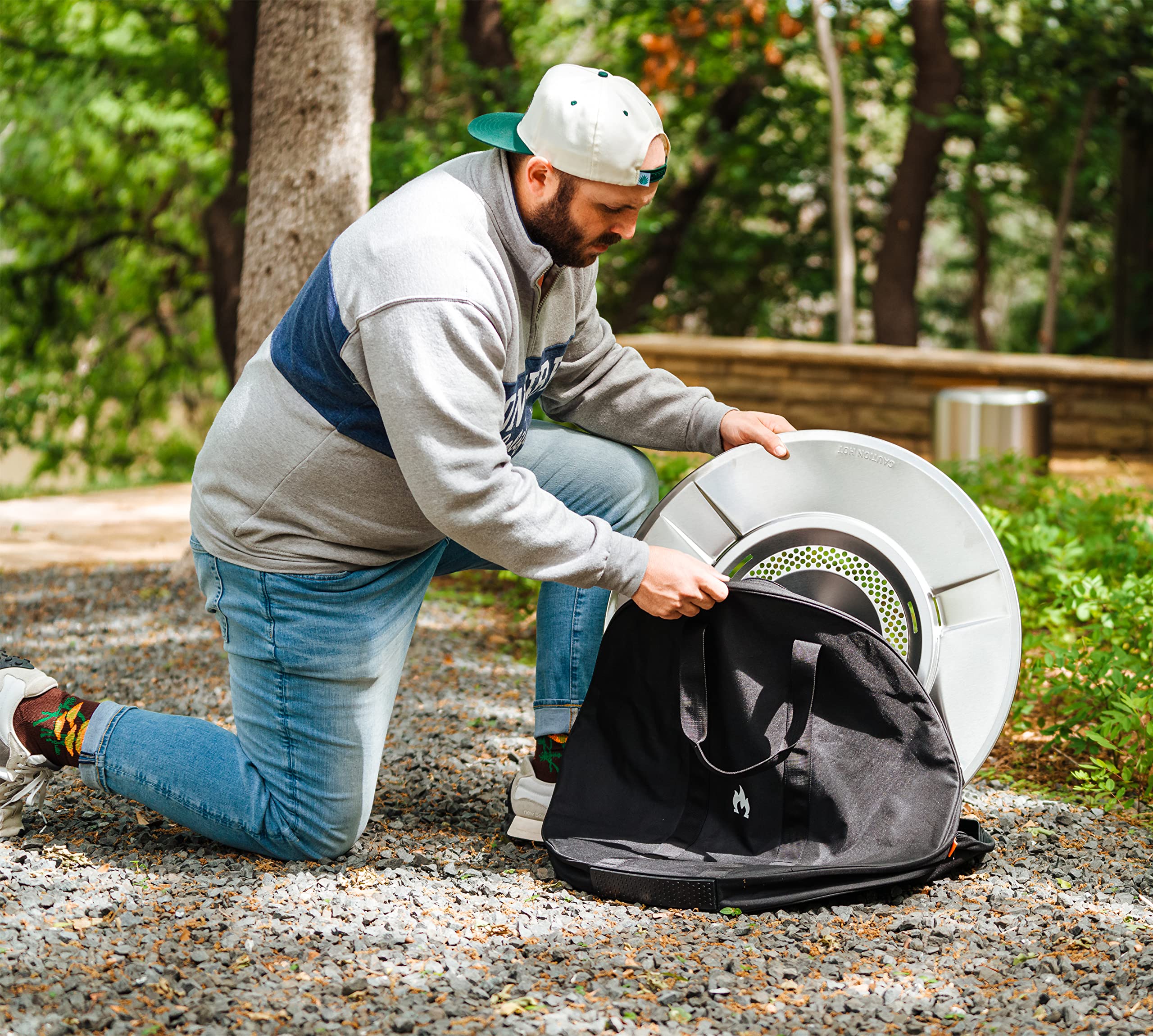 Solo Stove Wärmeverteiler-Tasche, M | Zubehör zum Schutz von Bonfire Wärmeverteiler, Aufbewahrung und Transport, 600D Lösungsmittelgefärbtes Acryl mit PVC-Beschichtung, D: 65,5 cm