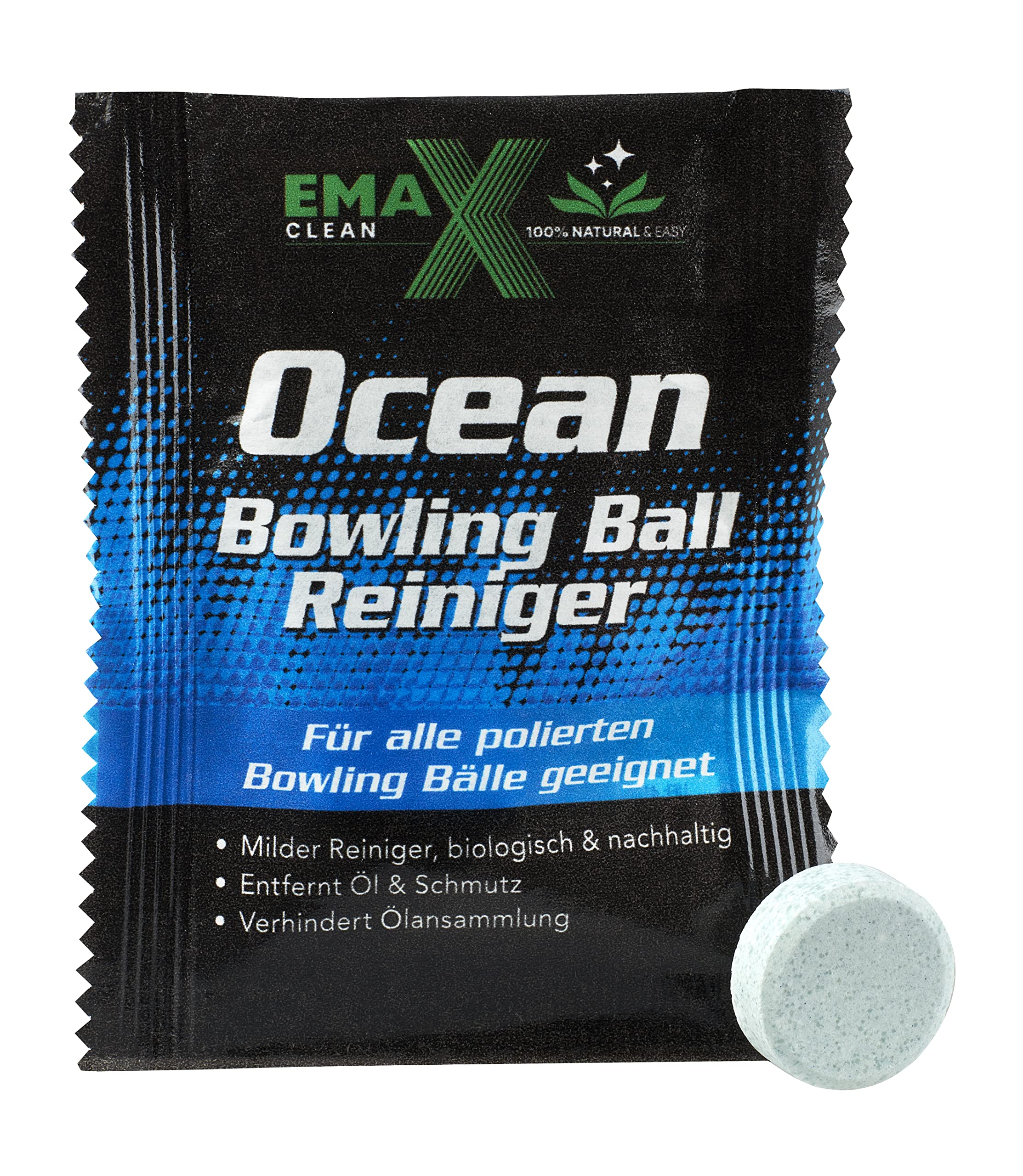 Ocean | Nettoyant pour boules de bowling pour boules polies | Nettoyage efficace des boules de bowling | Nettoyant pour balles en forme de tabulation | Fabriqué en Allemagne