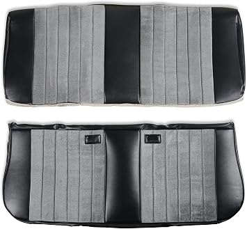 Holley 05-310 1981-87 C/K Standard Pleat Seat Upholstery Kit, Vinyl/Cloth, Black/Silver