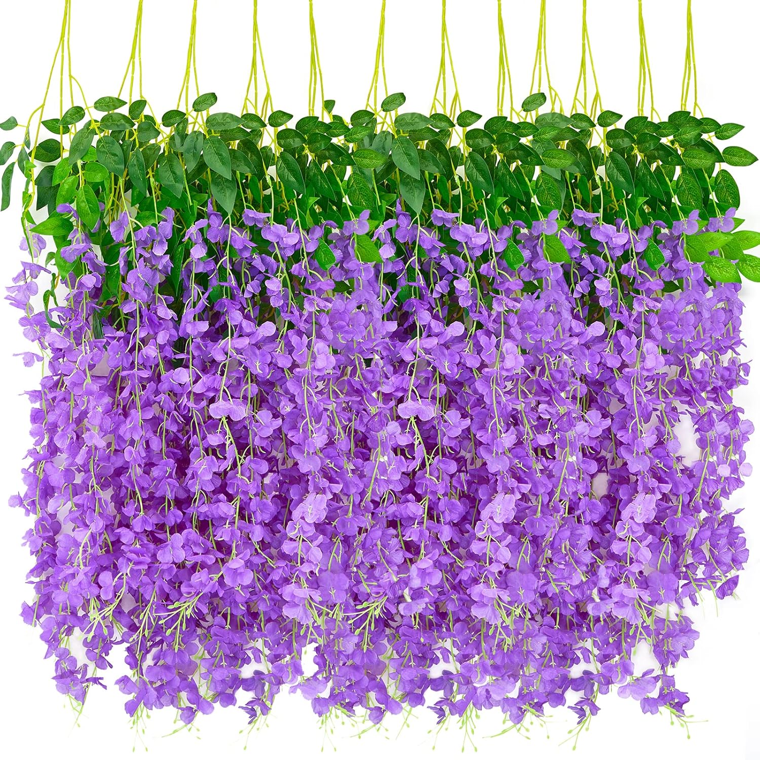Buy Serwalin Wisteria Hanging Flowers 24 Pack Artificial Flowers 3.75