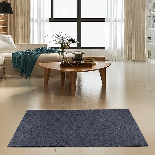 Alfombra de color sólido para mascotas, respetuosa con el medio ambiente., Polipropileno, Turquesa Oscuro