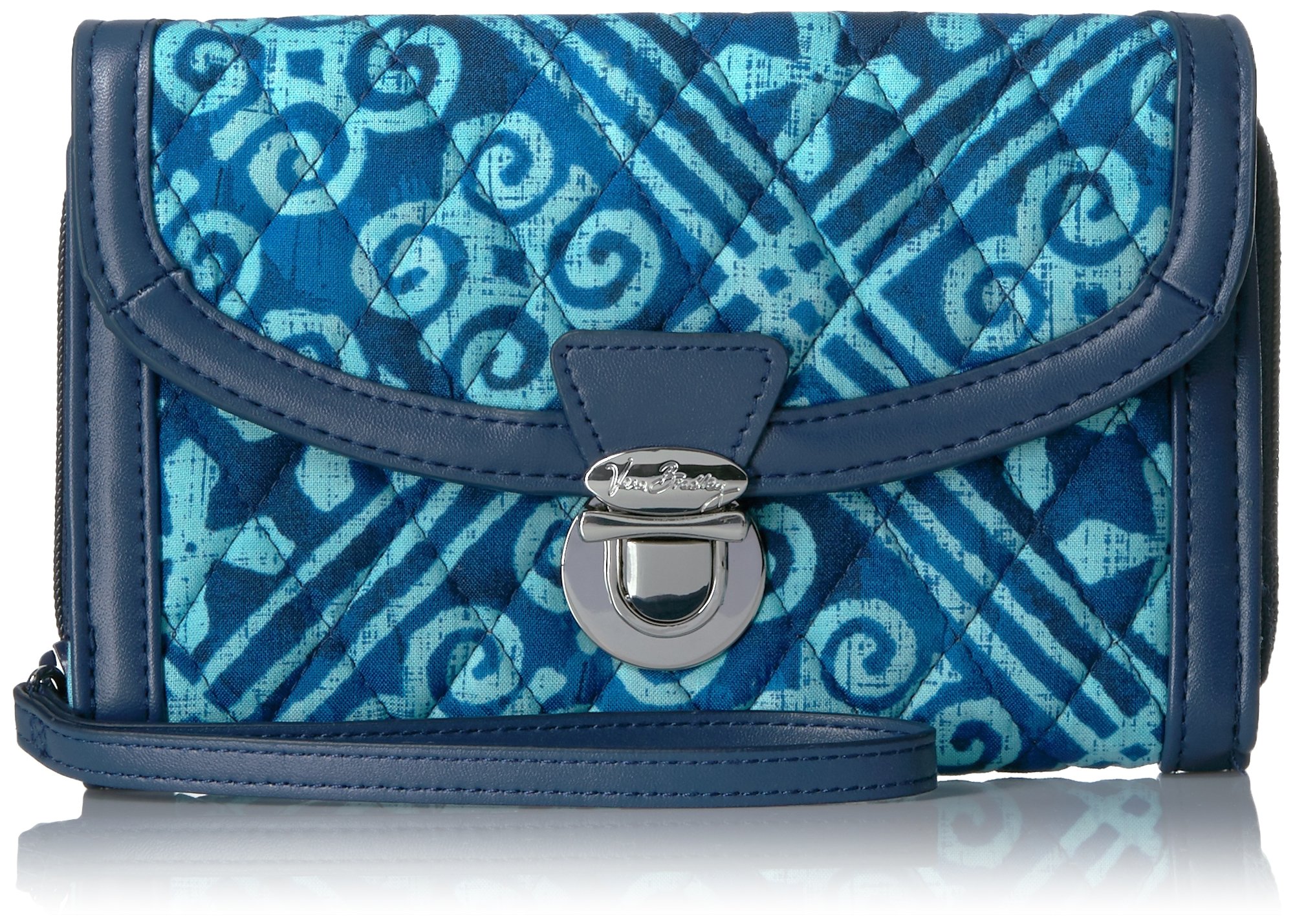 Wristlet Vera Bradley Cuban Tiles Navy portefeuille bleu