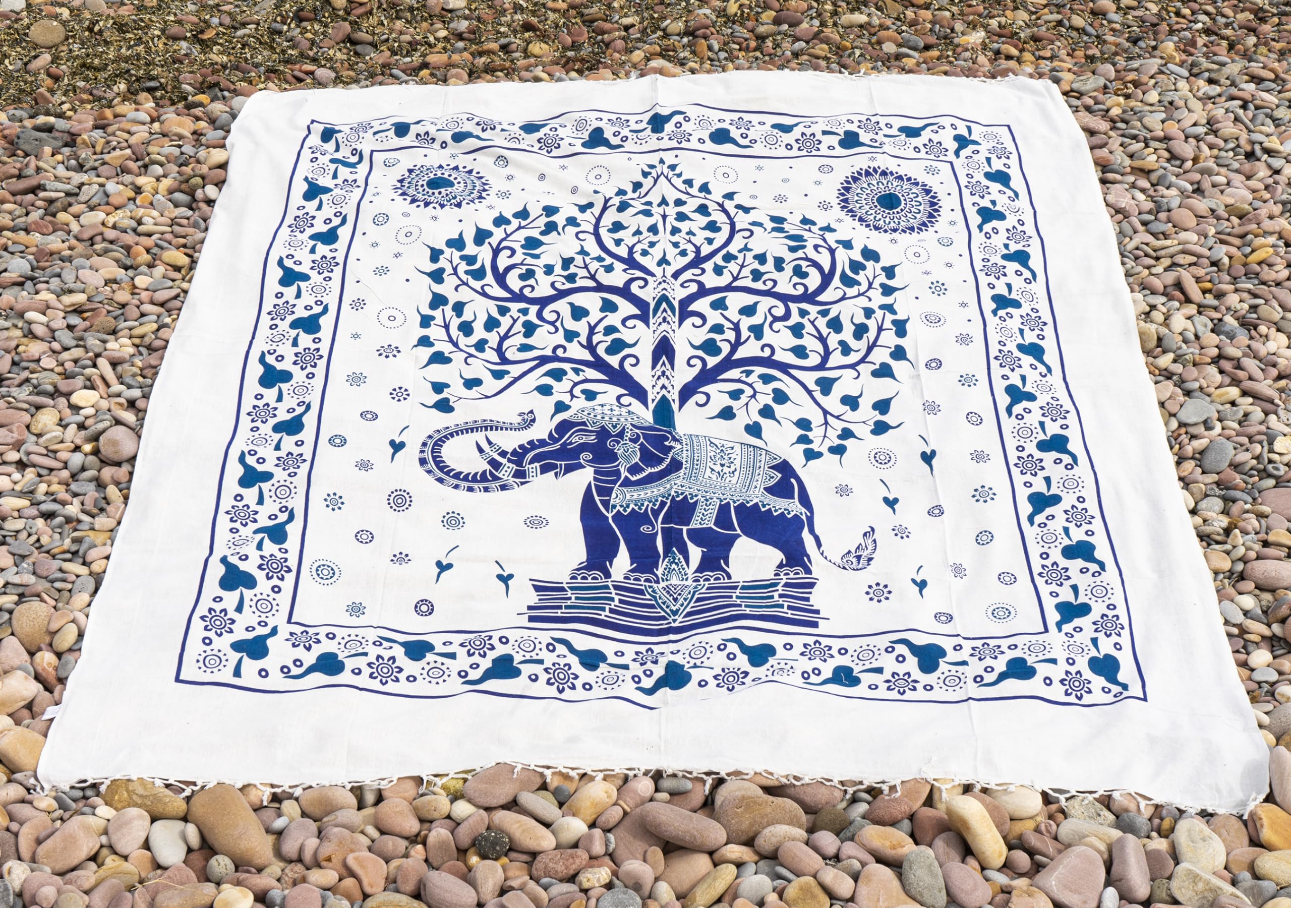 Toalla Playa Grande, XXL – Mantel – Manta de Picnic – Tapiz Mandala – Antiarena – 210x230 cm