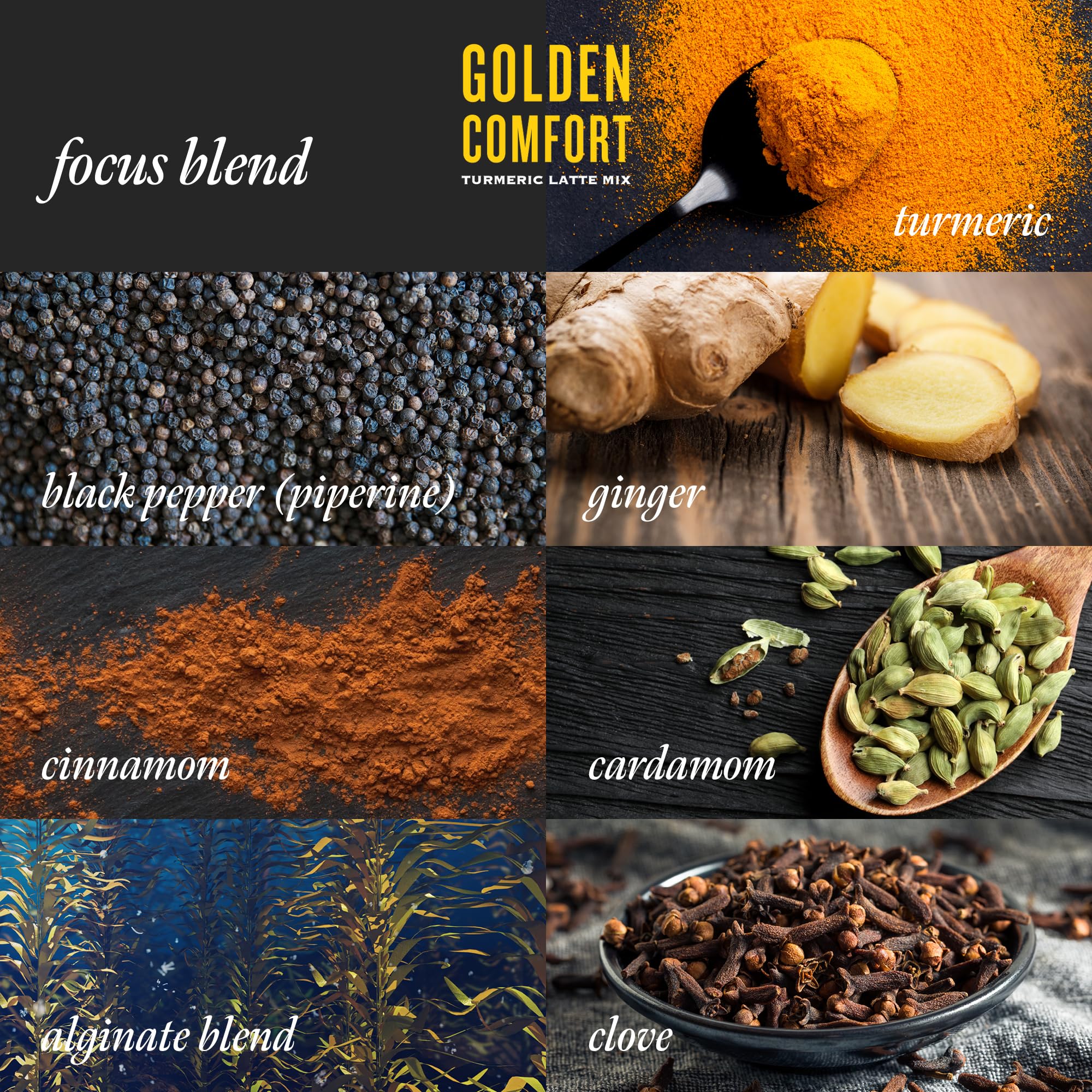 REFLUX GOURMET Golden Comfort Focus Blend – Turmeric Latte with Functional Mushrooms & Black Pepper Extract – 14 ct — Amazon image 7