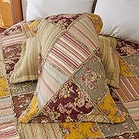 Vista 8 de Cmfshape Floral Quilt Sets Bedspread Set 100% Cotton Patchwork Bedding Set, All Season Use Lightweight Reversible Coverlet Quilts with 2 Pillow