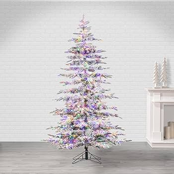値下げ　クリスマスツリー❣️アメリカ製新品 Amazon.com: Sterling 6.5' Flocked Mountain Pine Home Decor