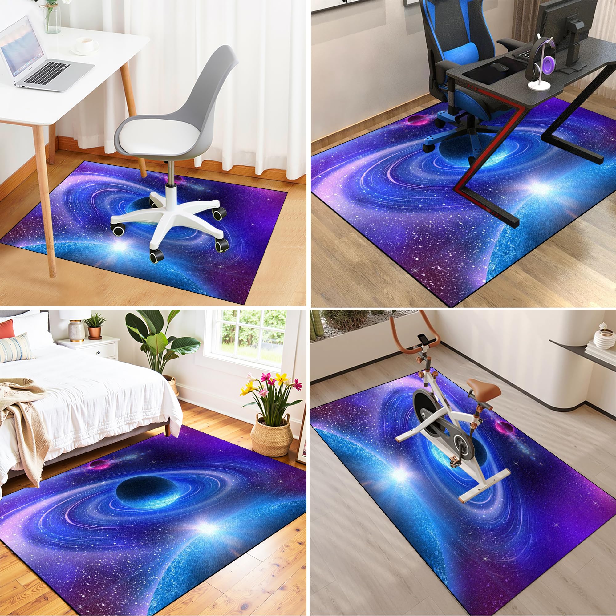 Protector Suelo Silla Escritorio Alfombrilla para Silla de Oficina Alfombra Silla Gaming Alfombra para protección de Suelos Duros Alfombrilla para protección de Suelo de Oficina y hogar 160 x 180 cm