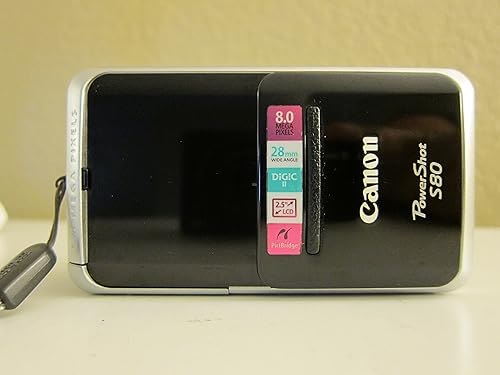 Canon Powershot S80 - Cámara digital de 8MP con zoom óptico gran angular de 3,6x