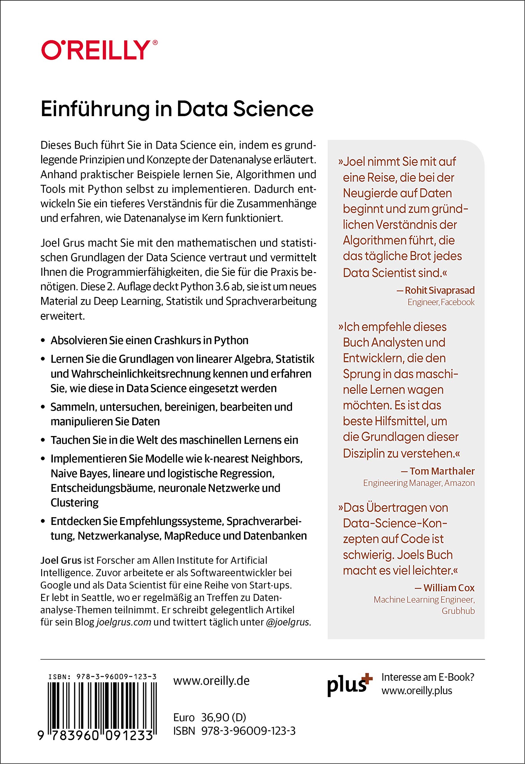 Einführung in Data Science: Grundprinzipien der Datenanalyse mit Python (Animals)