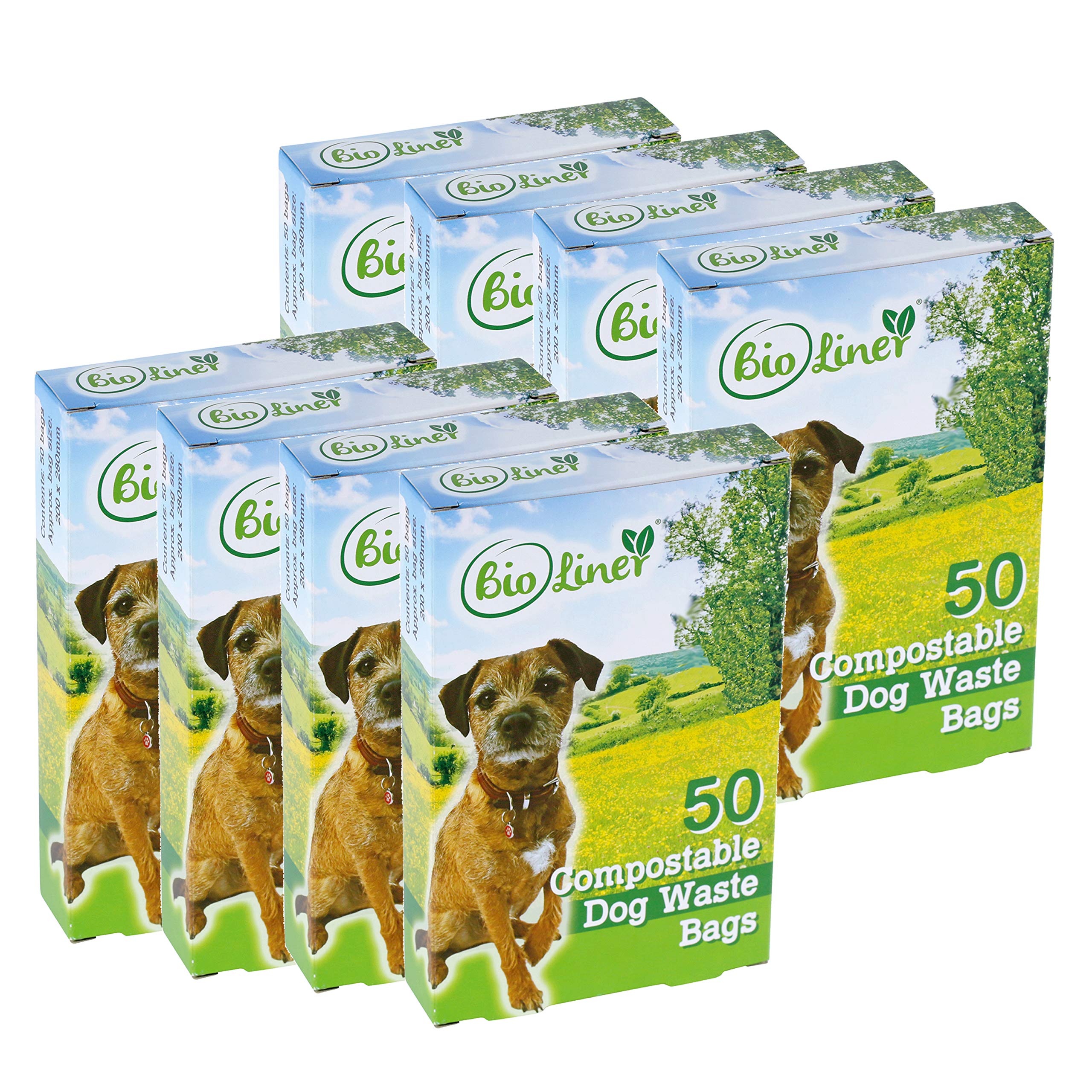 400 x BioLiner Dog Waste Bags – Compostable Dog Waste/Poo Bags – EN 13432