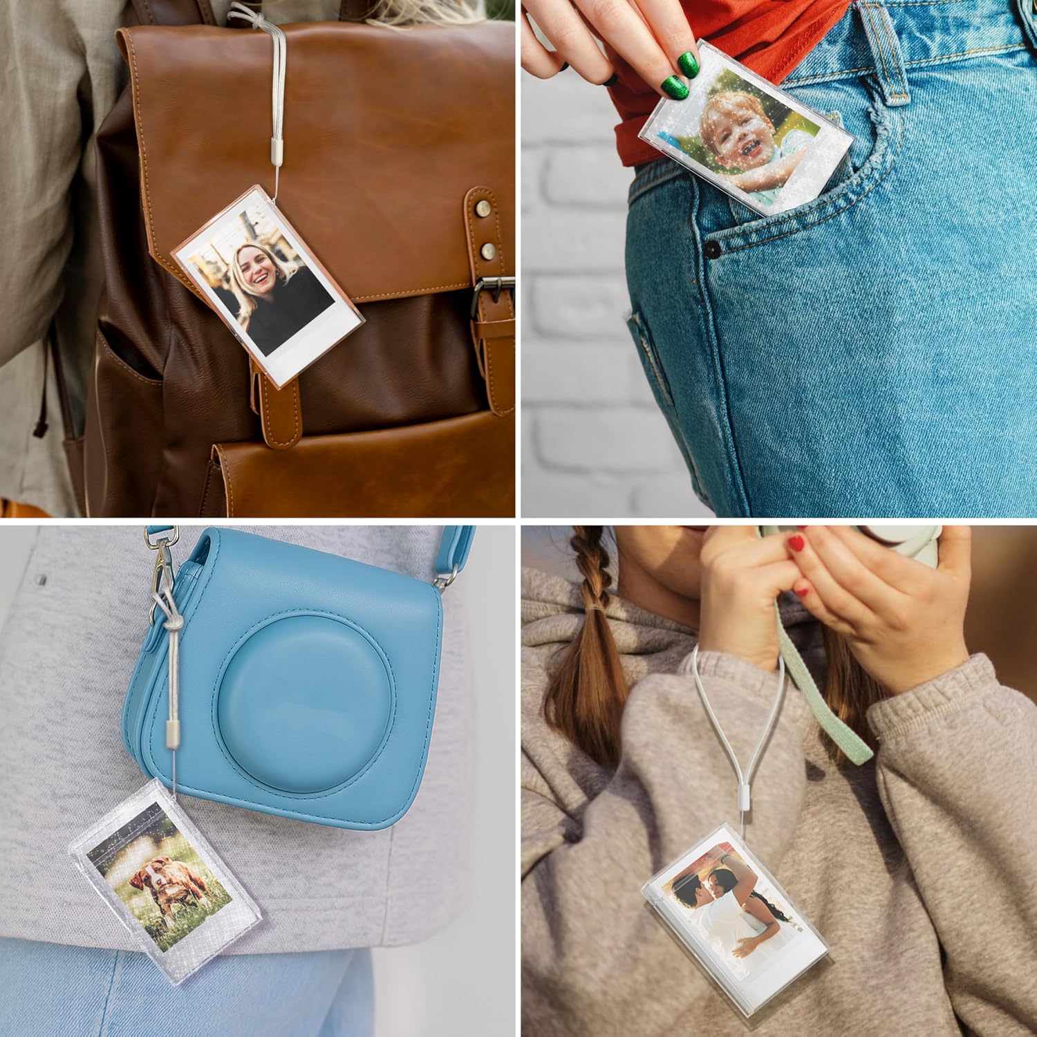 Instax Mini Polaroid Film Storage Case for Fujifilm Instax Mini EVO/12/11/9/8/99/90/40/SE Films, Instant Camera Photos Accessories, 2x3 Polaroid Picture Holder, Instax Photo Frame for Travel, 2 Pack image 3