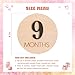 Baby Monthly Milestone, Wooden Baby Milestone Signs, Monthly Milestone Wood Discs, Baby Milestone Discs (3D Black)