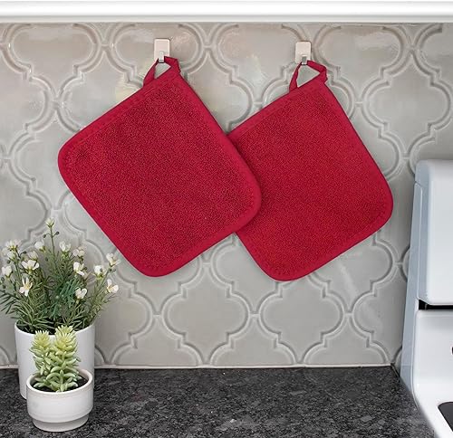 Miniatura 12 de Ritz - Agarradera de rizo y almohadilla resistente al calor, duradero, 100% algodón, diseño ergonómico para un agarre óptimo, fácil cuidado, lavable