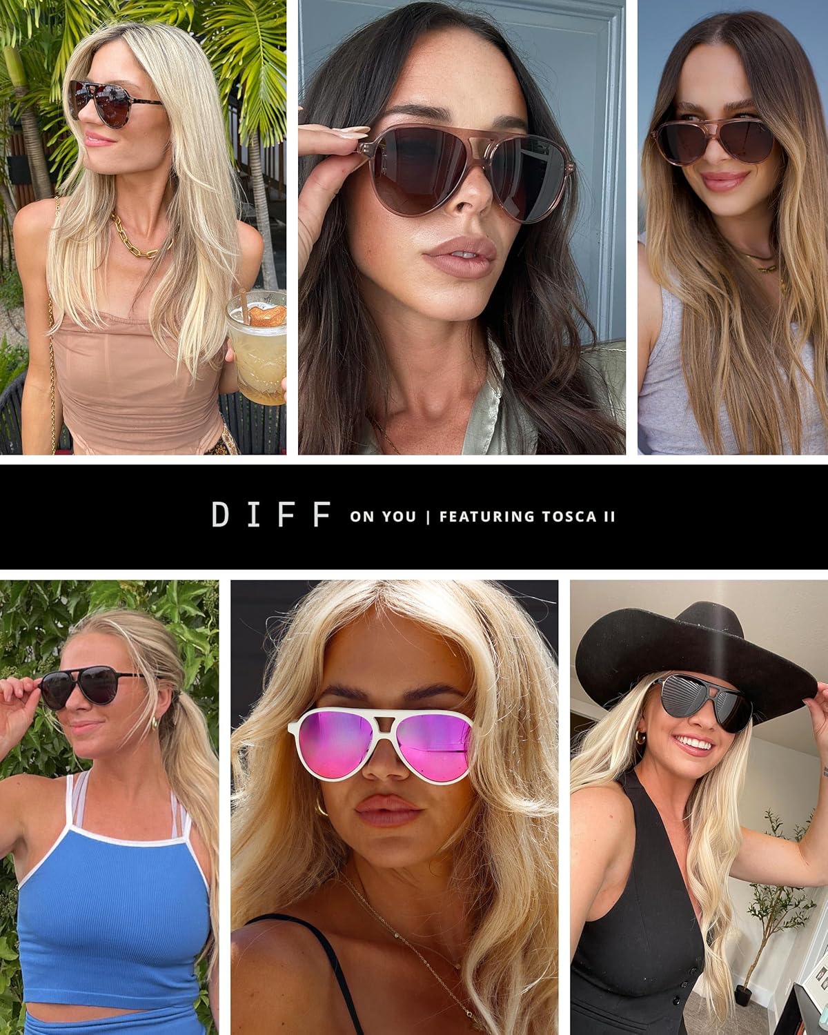 DIFF Tosca II Oversized Aviator Sunglasses for Women | Fashionable & Trendy | UV400 Protection - Image 3