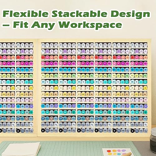 Miniatura 6 de PROLEE Marker Storage Organizer for 360 Markers,Wooden Alcohol Marker Holder with 90 Slots,Markers Pens Pencils Art Supply Storage Rack for Desk