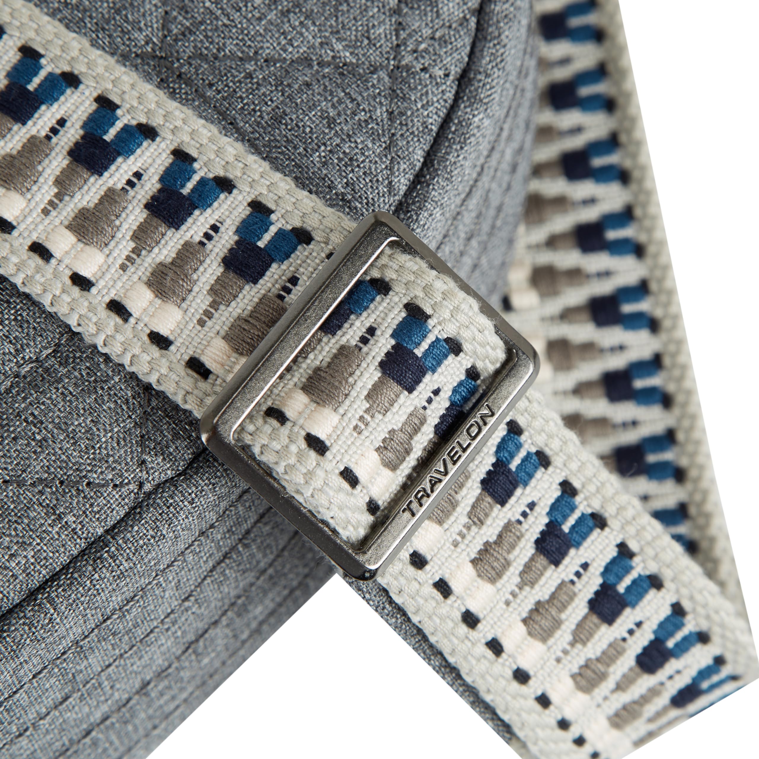 Travelon Unisex Boho antykradzieżowy półksiężyc crossbody, szary wrzos, Szary wrzos