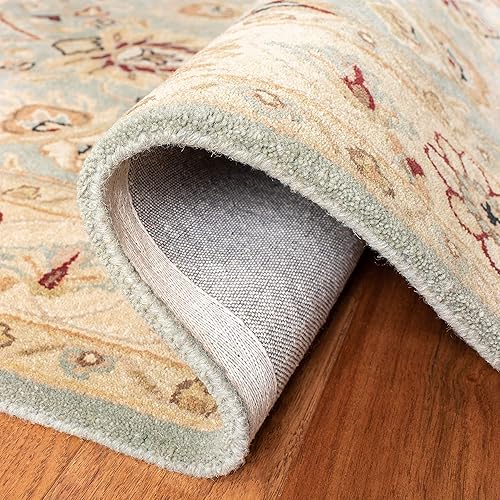 Miniatura 5 de SAFAVIEH Antiquity Collection AT249A - Alfombra de pasillo de lana oriental tradicional de primera calidad, 2 pies 3 pulgadas x 8 pies, color azul