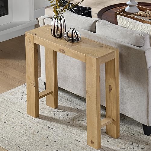 Alaterre Furniture Mesa consola clásica de madera maciza  Mesa de entrada pequeña moderna de 36 pulgadas  Muebles de sala de estar de fácil montaje