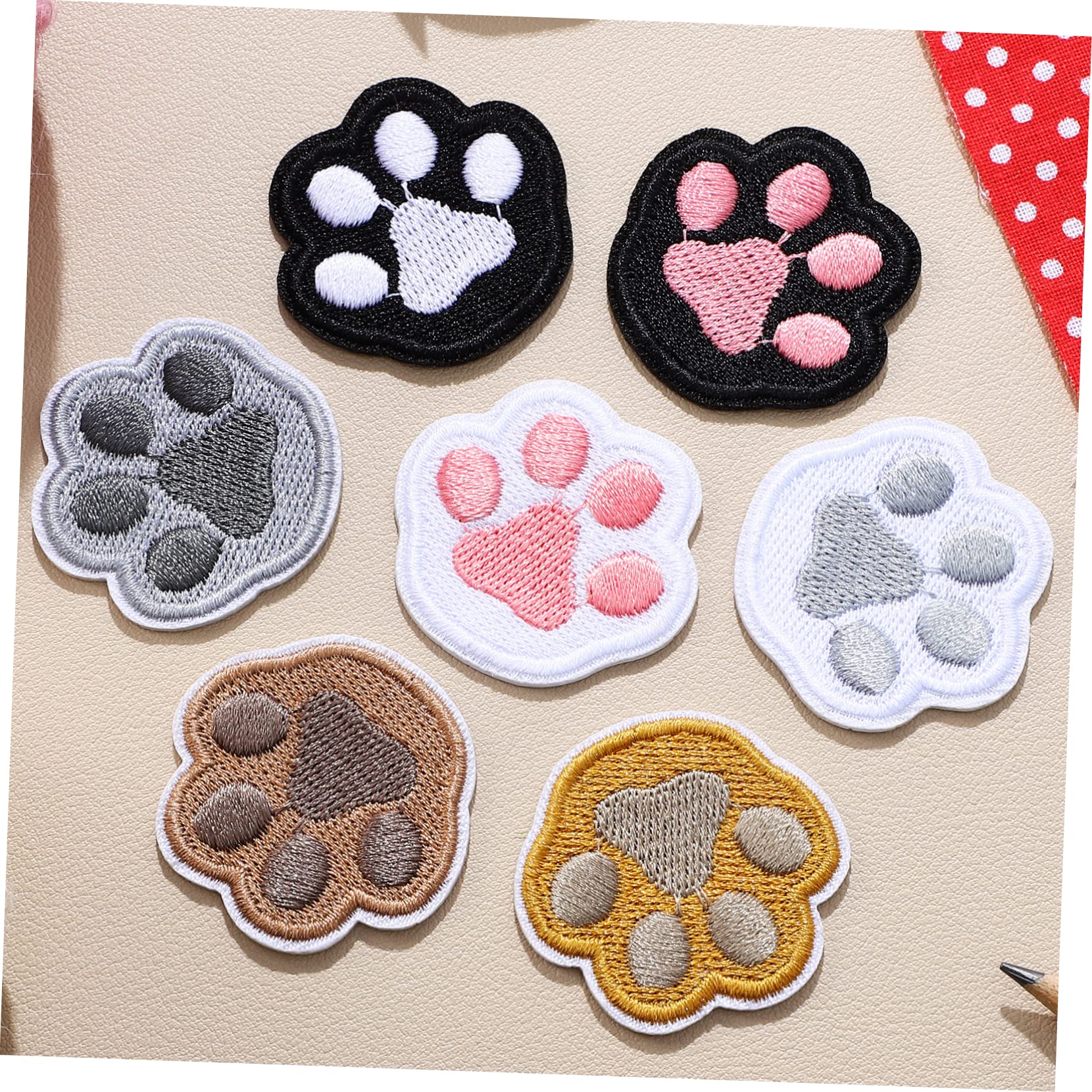 TEHAUX 98pièces Patch Autocollant Broderie Motif Patte De Chien Pour Vêtements Sacs Chapeaux Pour Diy Et Rénovation De Jeans
