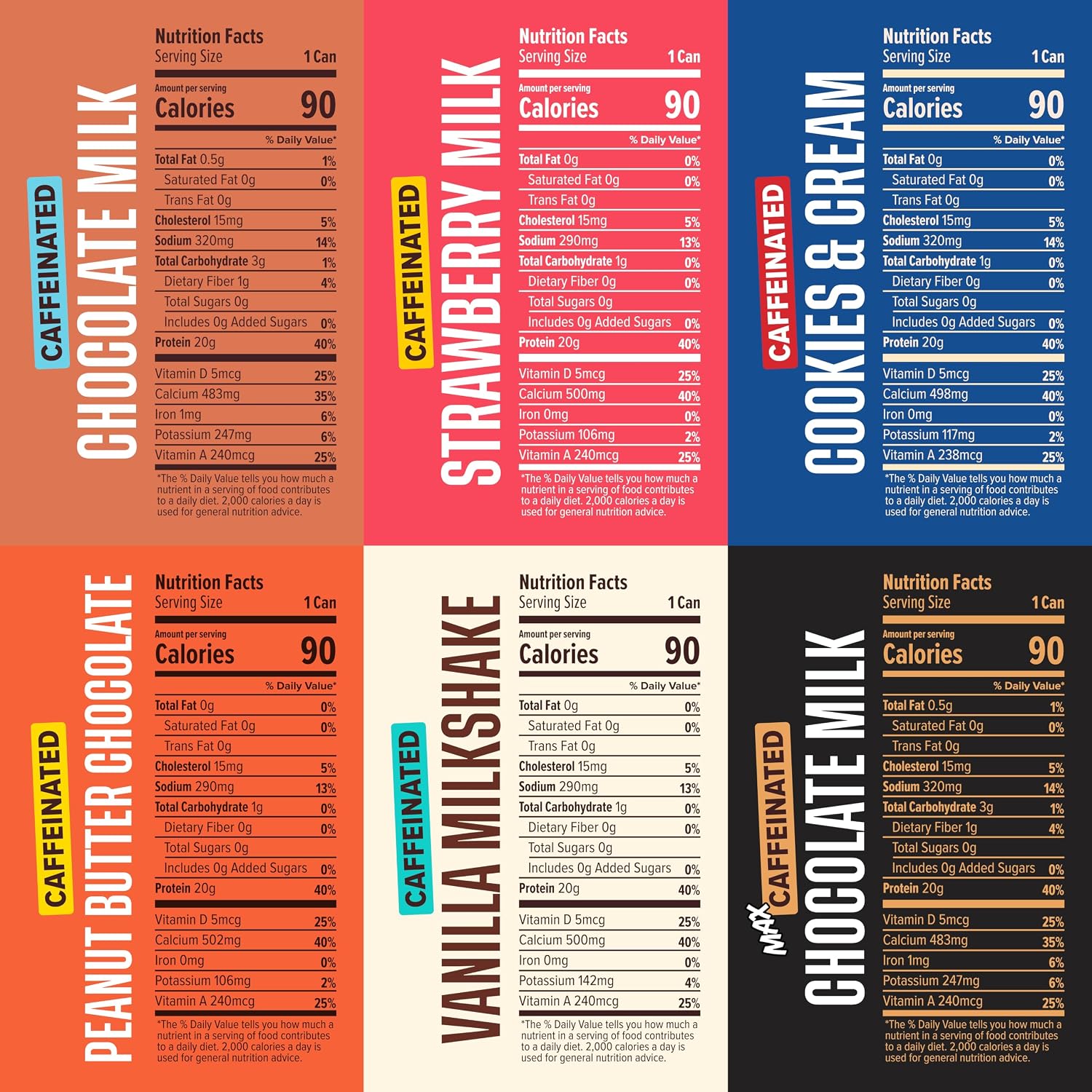 Spylt High Protein Milk, 6-Flavor Variety Pack - Image 2