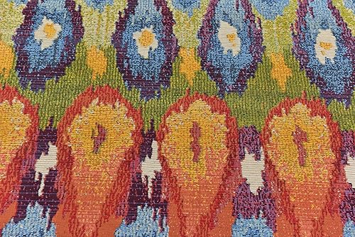 Miniatura 10 de Rugs.com Outdoor Modern Collection - Alfombra redonda de tejido plano de 8 pies perfecta para cocinas y comedores