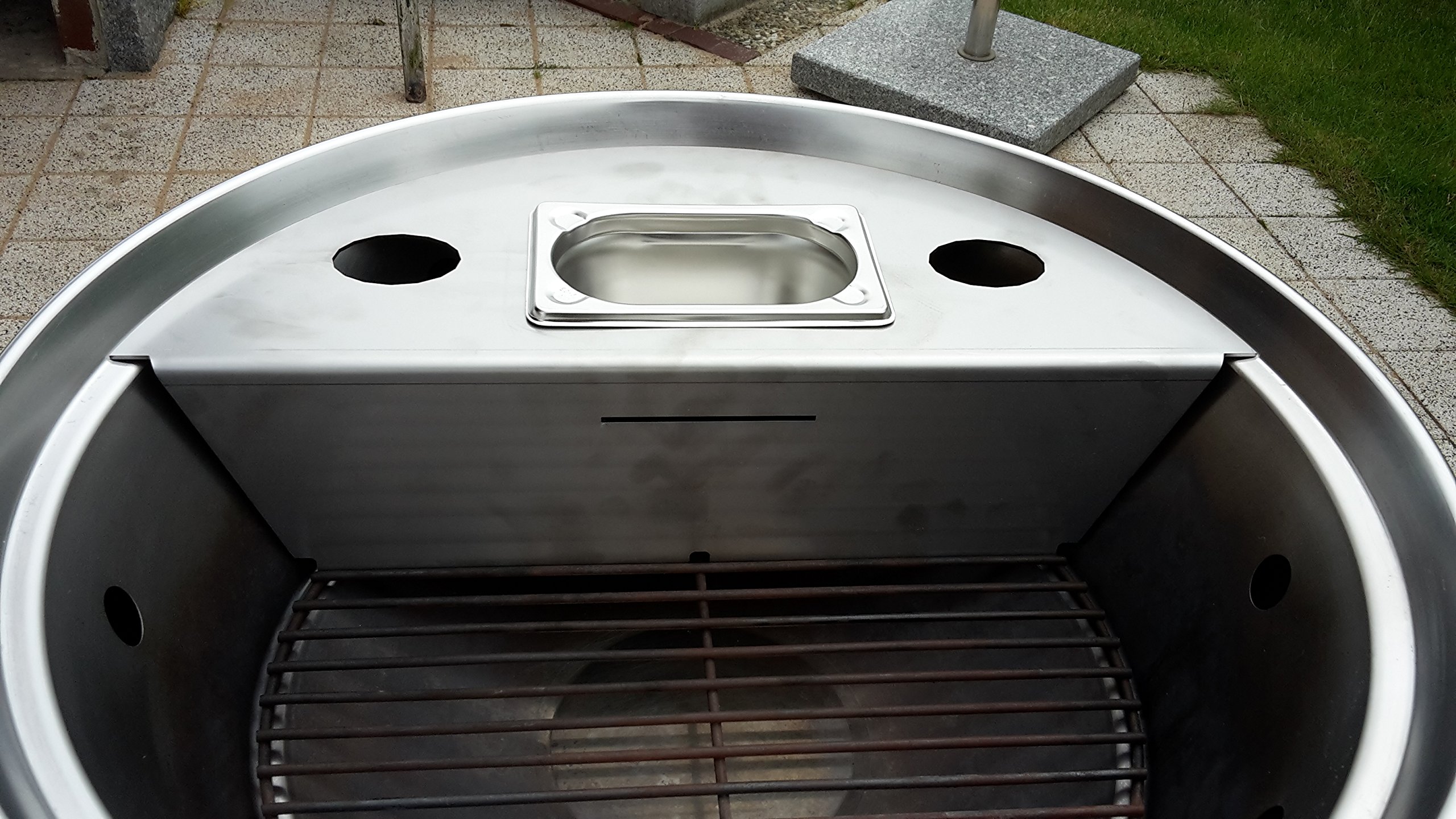 Affumicatore per barbecue a sfera in acciaio inox 2 mm, smoker per barbecue