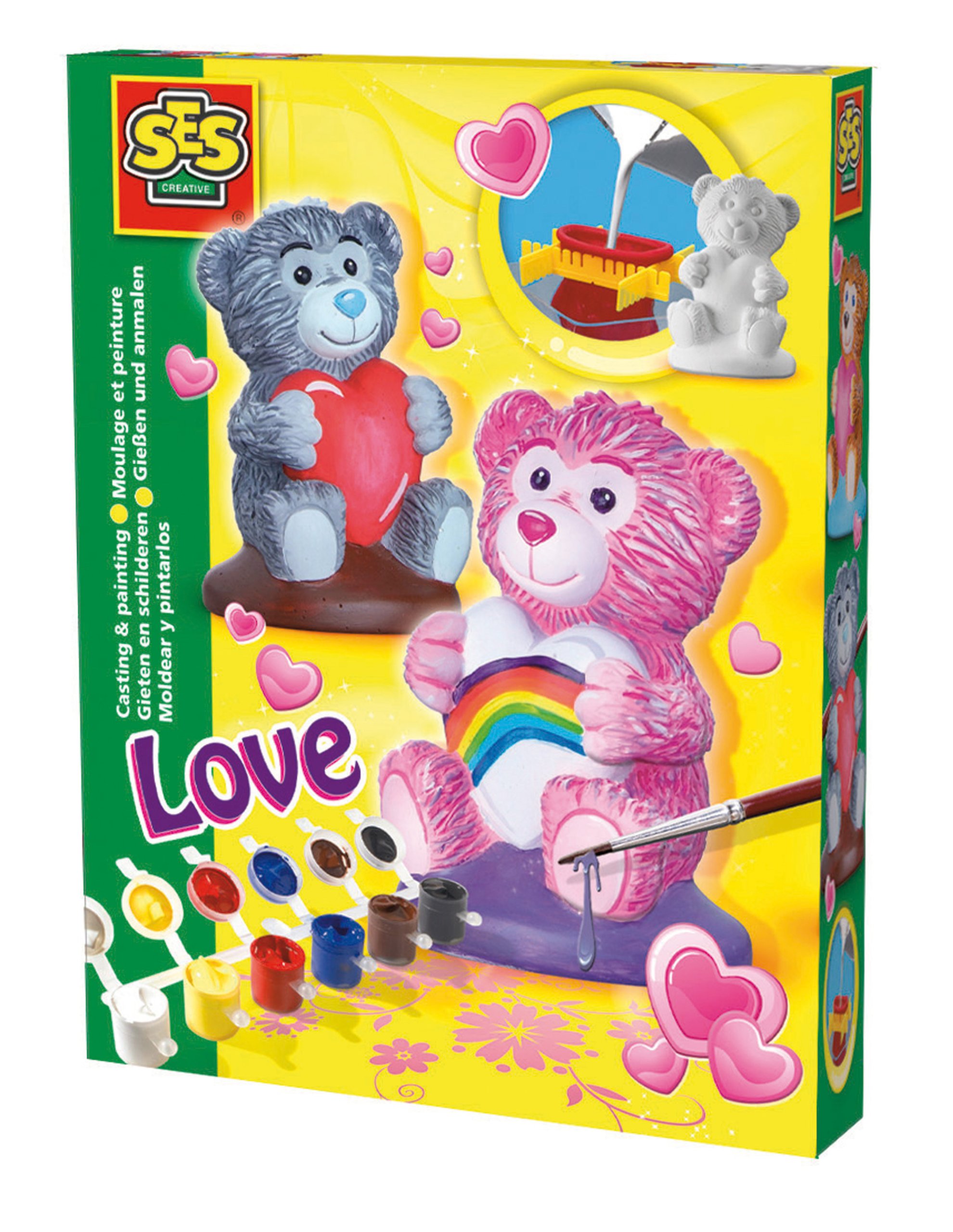 SES CreativeChildrens Love Bear Casting And Painting Set