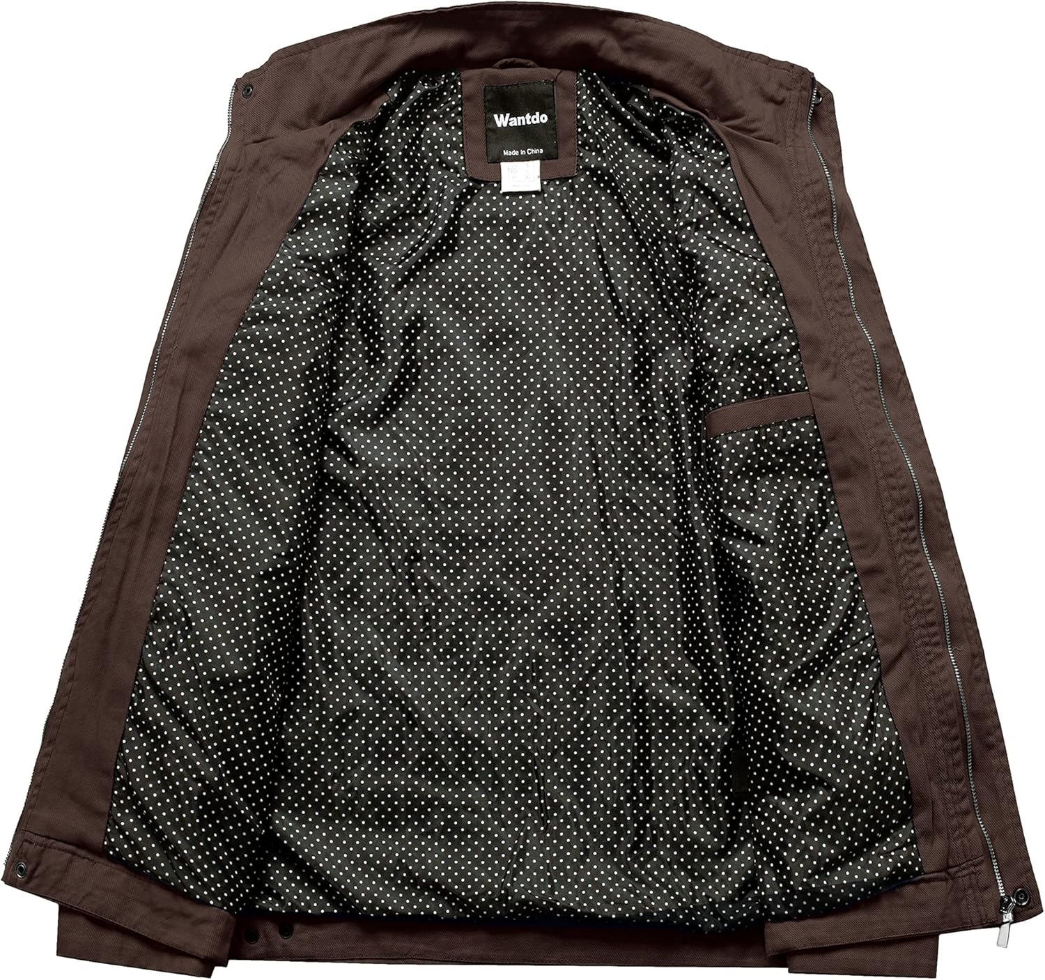 wantdo Men's Cotton Lightweight Jacket Military Jacket Casual Field Coat Windbreaker - Image 3