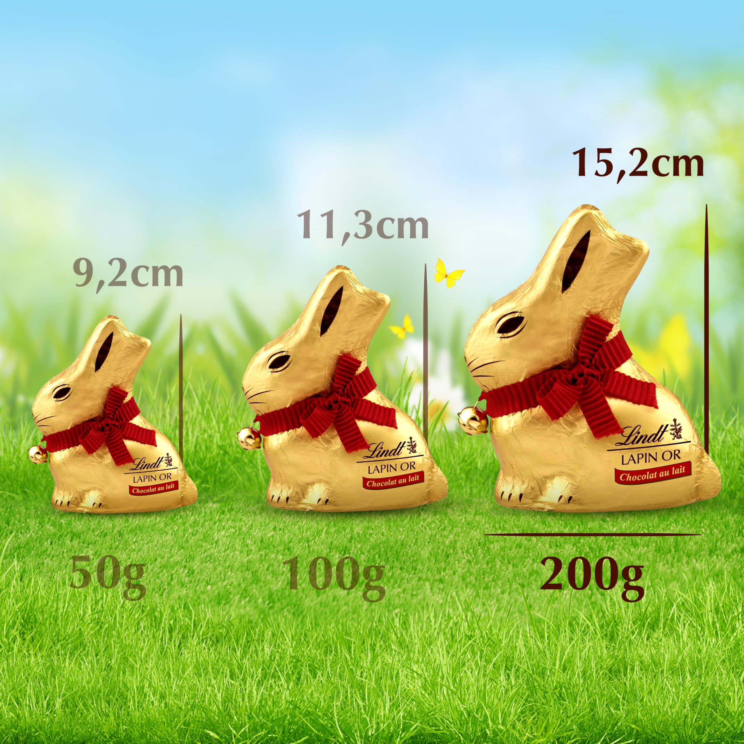Lindt - Moulage LAPIN OR - Chocolat au Lait - Idéal pour Pâques, 200g