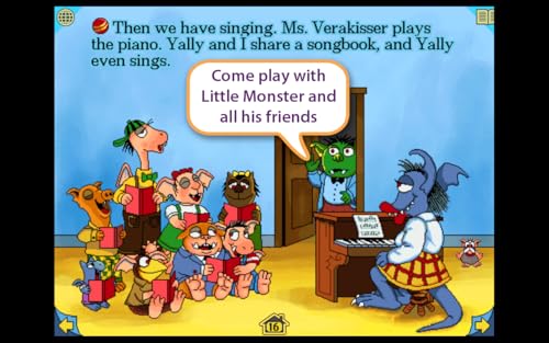 UK-Little Monster At School - interactive storybook in British English and French