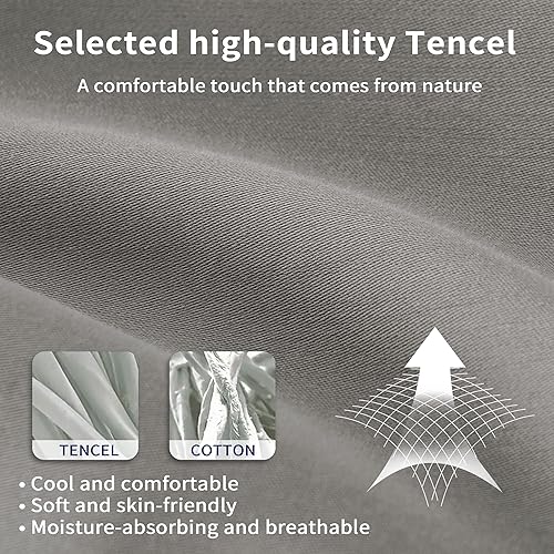 Miniatura 8 de subrtex Juego de sábanas tamaño matrimonial juego de sábanas de 4 piezas de enfriamiento suave sin arrugas y fundas de almohada con bolsillos
