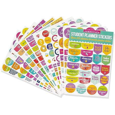 Amazon.com: Student Planner Stickers ???12 Sheets Of College Stickers And ...