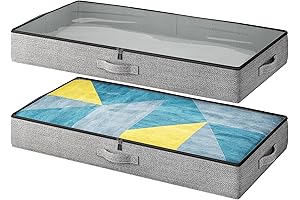 Set of 2 Under Bed Storage Containers: 5 Inch