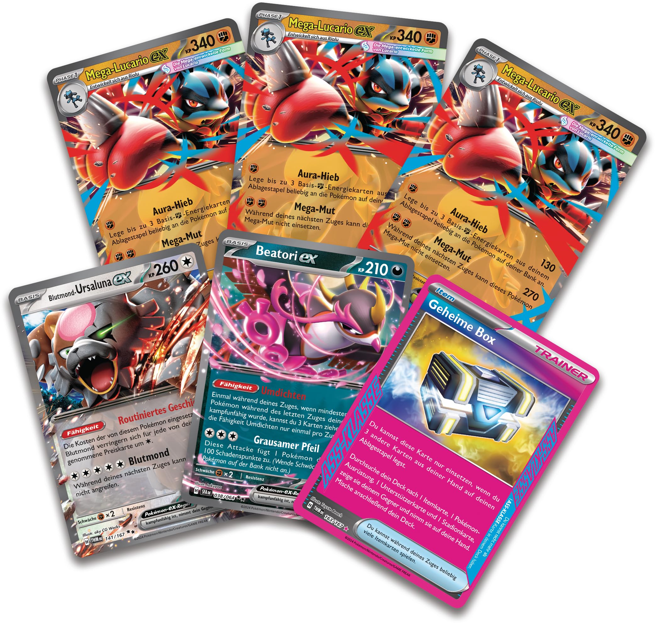Pokémon-Sammelkartenspiel: Liga-Kampfdeck Mega-Lucario-ex (1 sofort spielbares 60-Karten-Deck mit Mega-Lucario-ex)