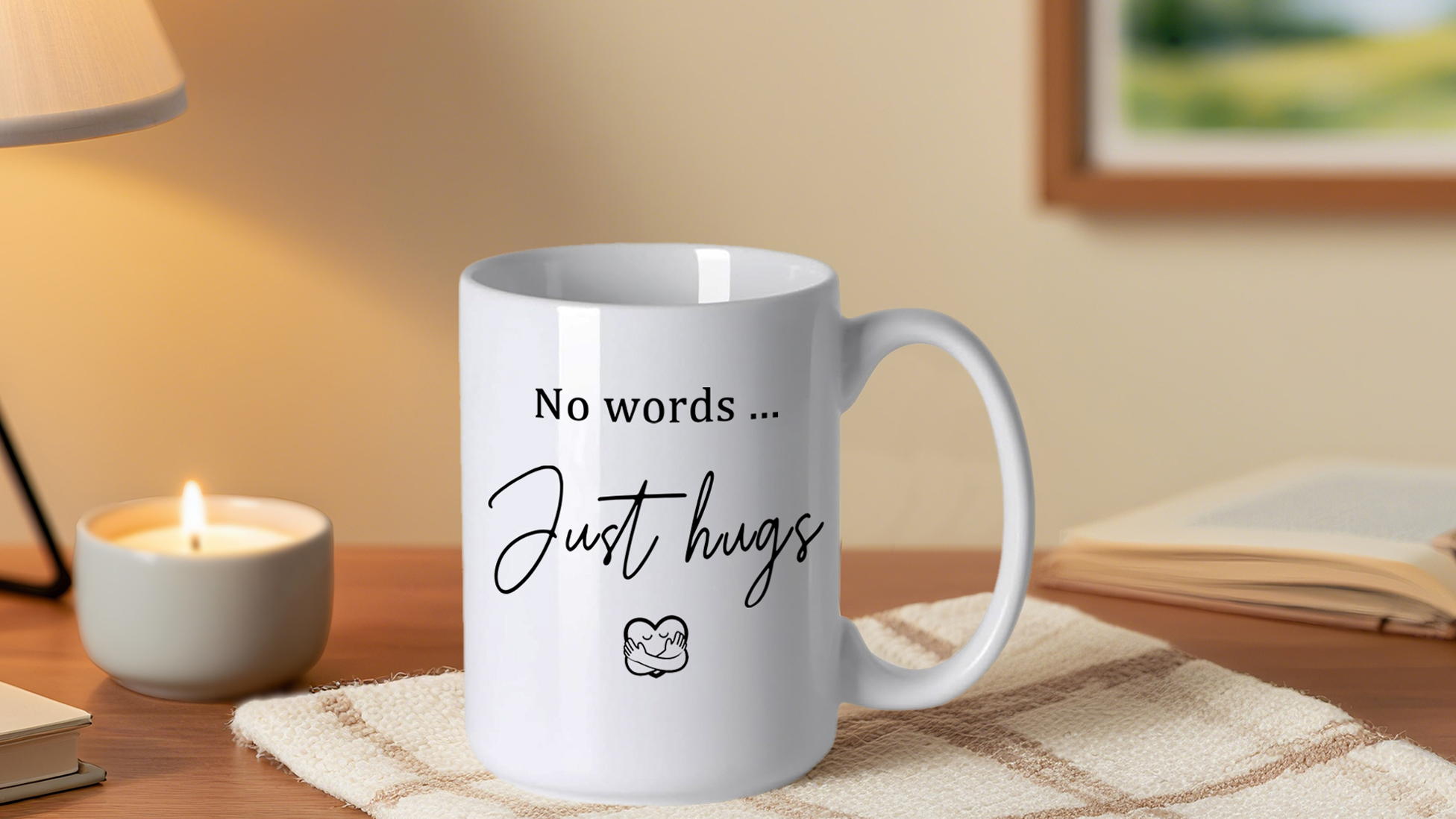 Taza de cerámica 15oz No Words Just Hugs miniatura 7