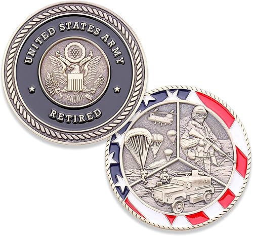Moneda de desafío retirado del ejército  Moneda de desafío del ejército de los Estados Unidos  Increíble moneda militar retirada del ejército de los