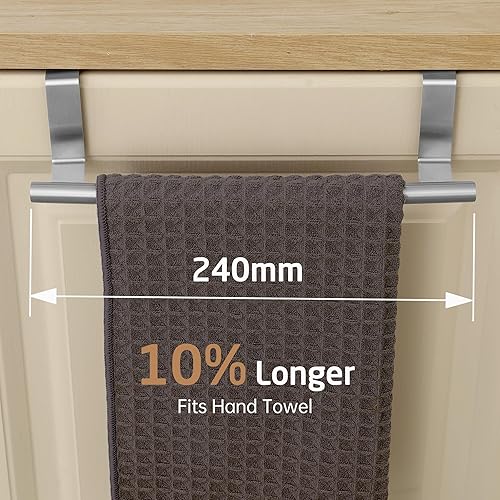 Miniatura 6 de KES Toallero para puerta de armario, toallero de cocina, sobre la puerta del gabinete, barra de toalla de cocina SUS304 de acero inoxidable, paquete
