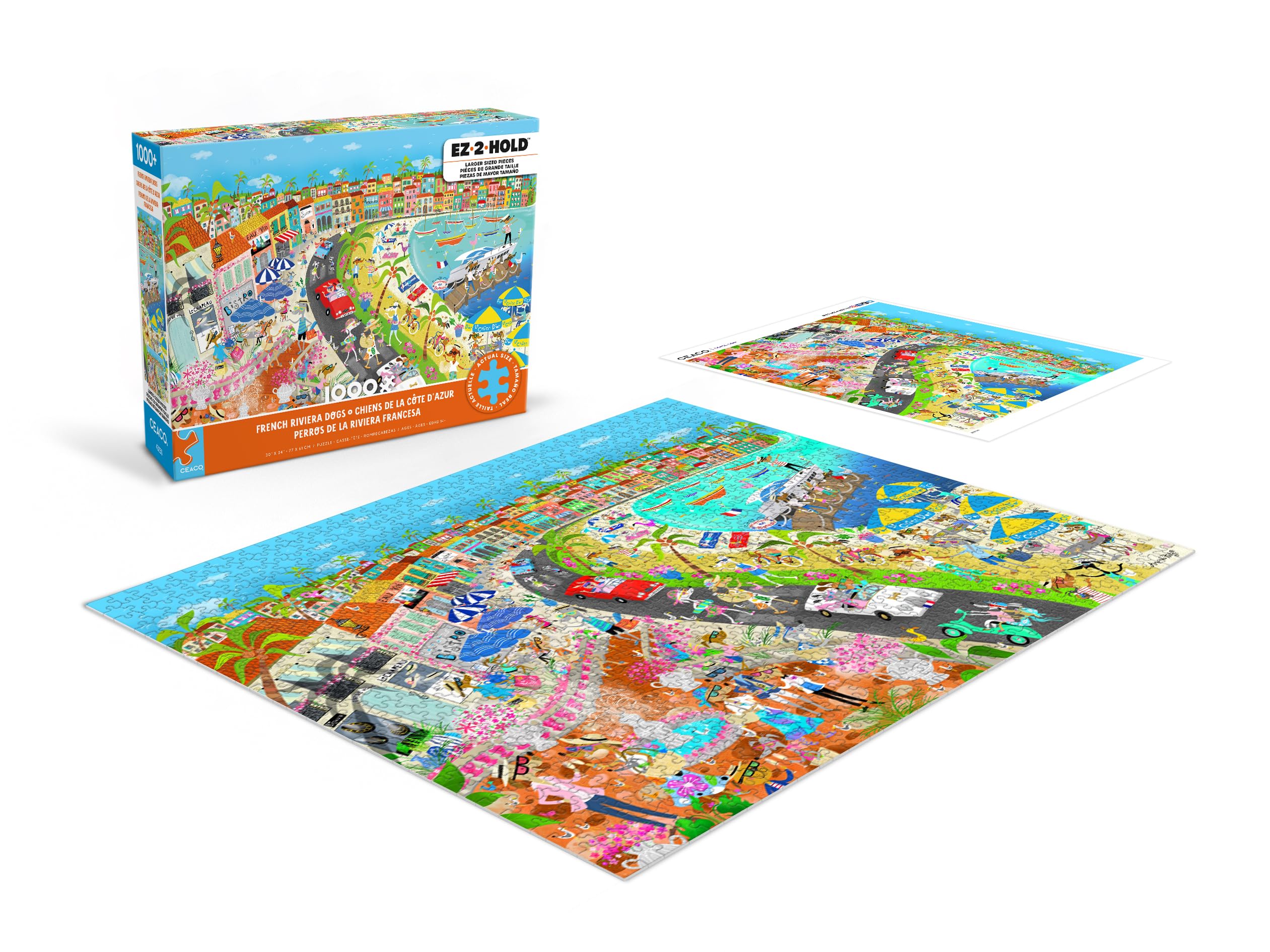 Ceaco EZ2Hold Puzzle 1000 Pezzi – Memories At The Lake Di David Maclean – 76x61 Cm Con Poster - 4