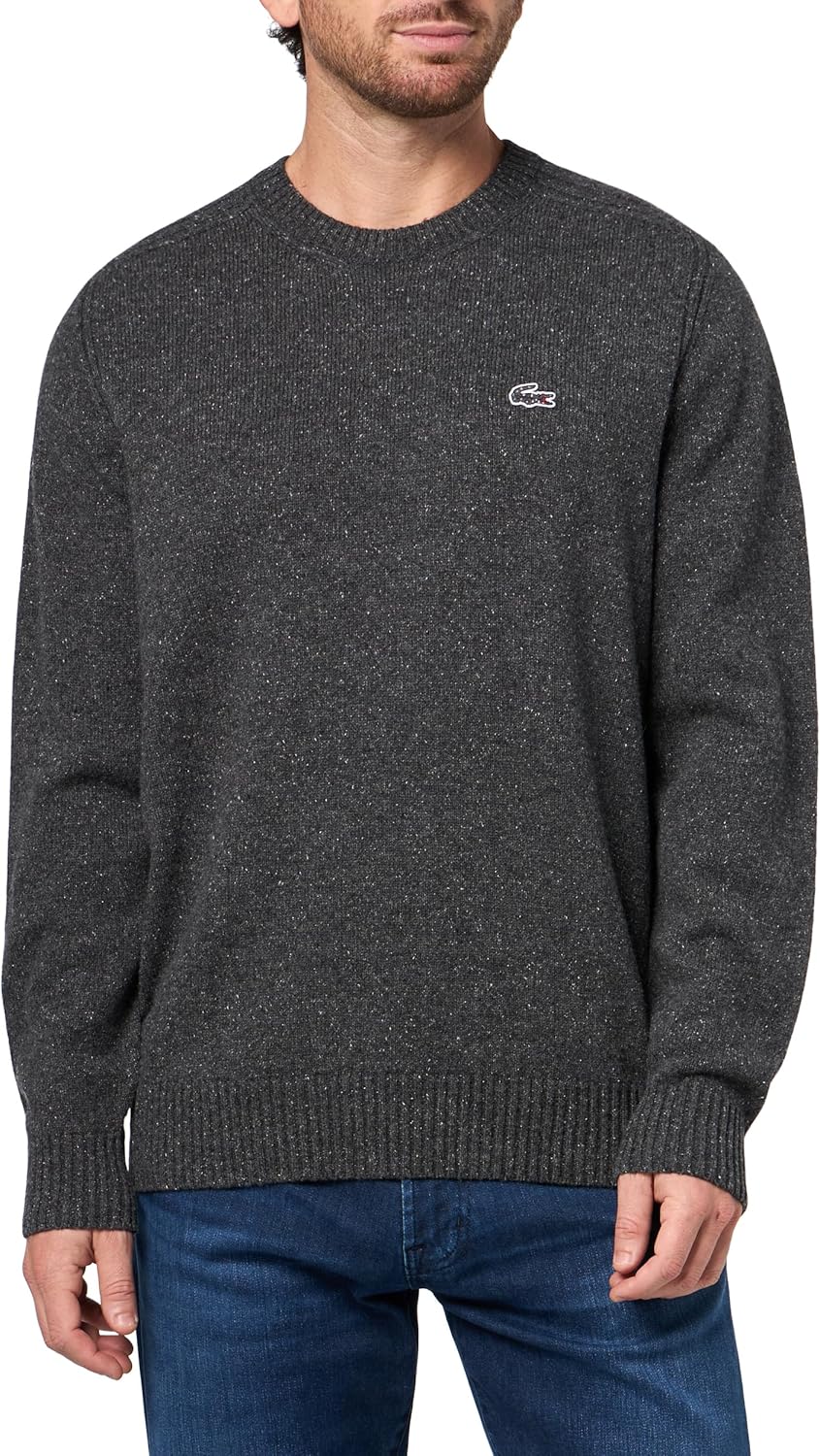 Lacoste Men's French Made Slub Wool Sweater