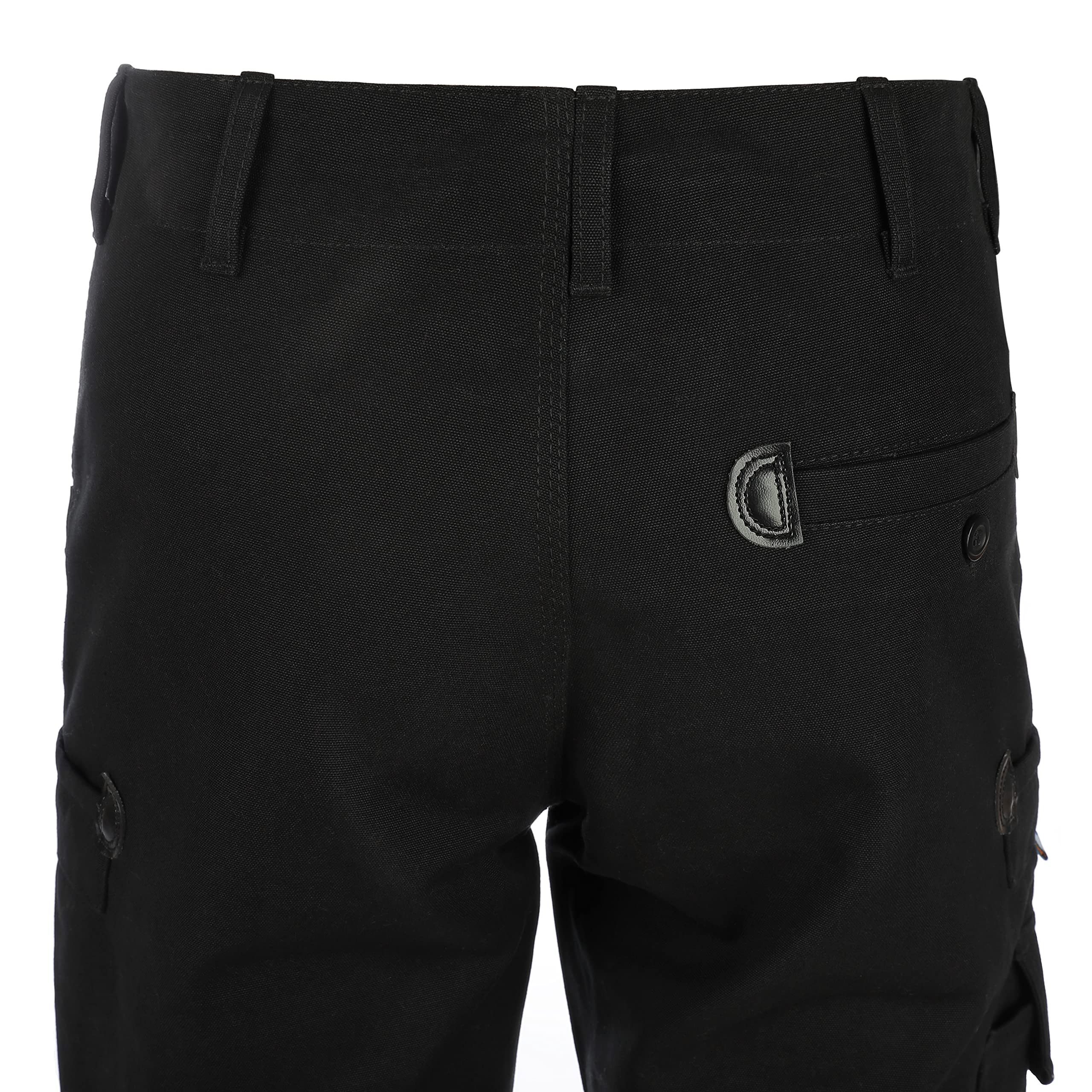 TMG Zunfthose Herren ohne Schlag – Dachdeckerhose aus 100% Baumwolle mit viel Stauraum, Zimmermannshose Herren mit Kniepolstertaschen aus Cordura Stoff - elastischer Dehnbund