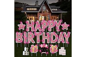 Personalized Happy Birthday Yard Sign 16 Inches