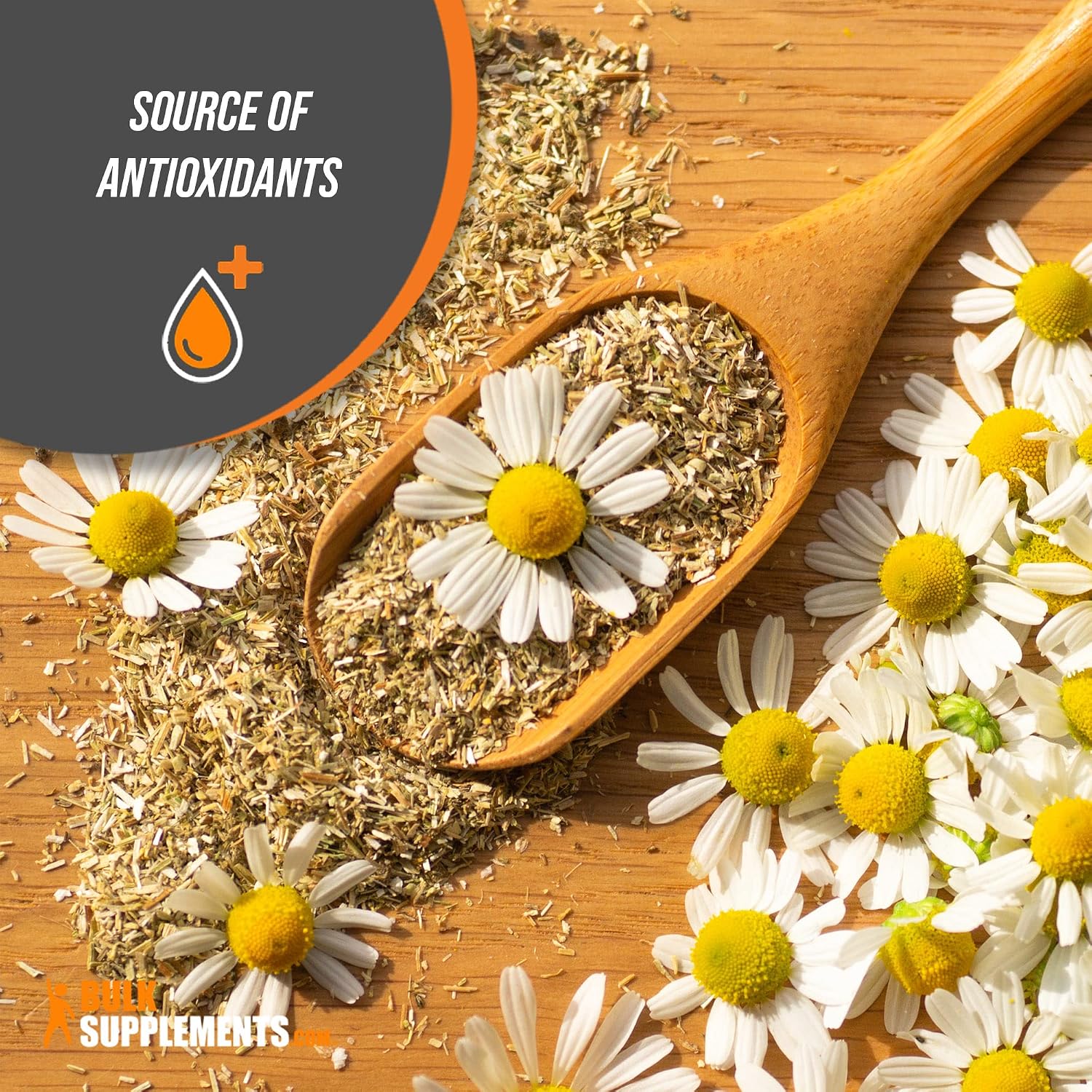 BulkSupplements.com Chamomile Extract Powder - Herbal Supplement for Mood Support - Sourced from Chamomile Flowers - Gluten Free - 800mg per Serving (500 Grams - 1.1 lbs)