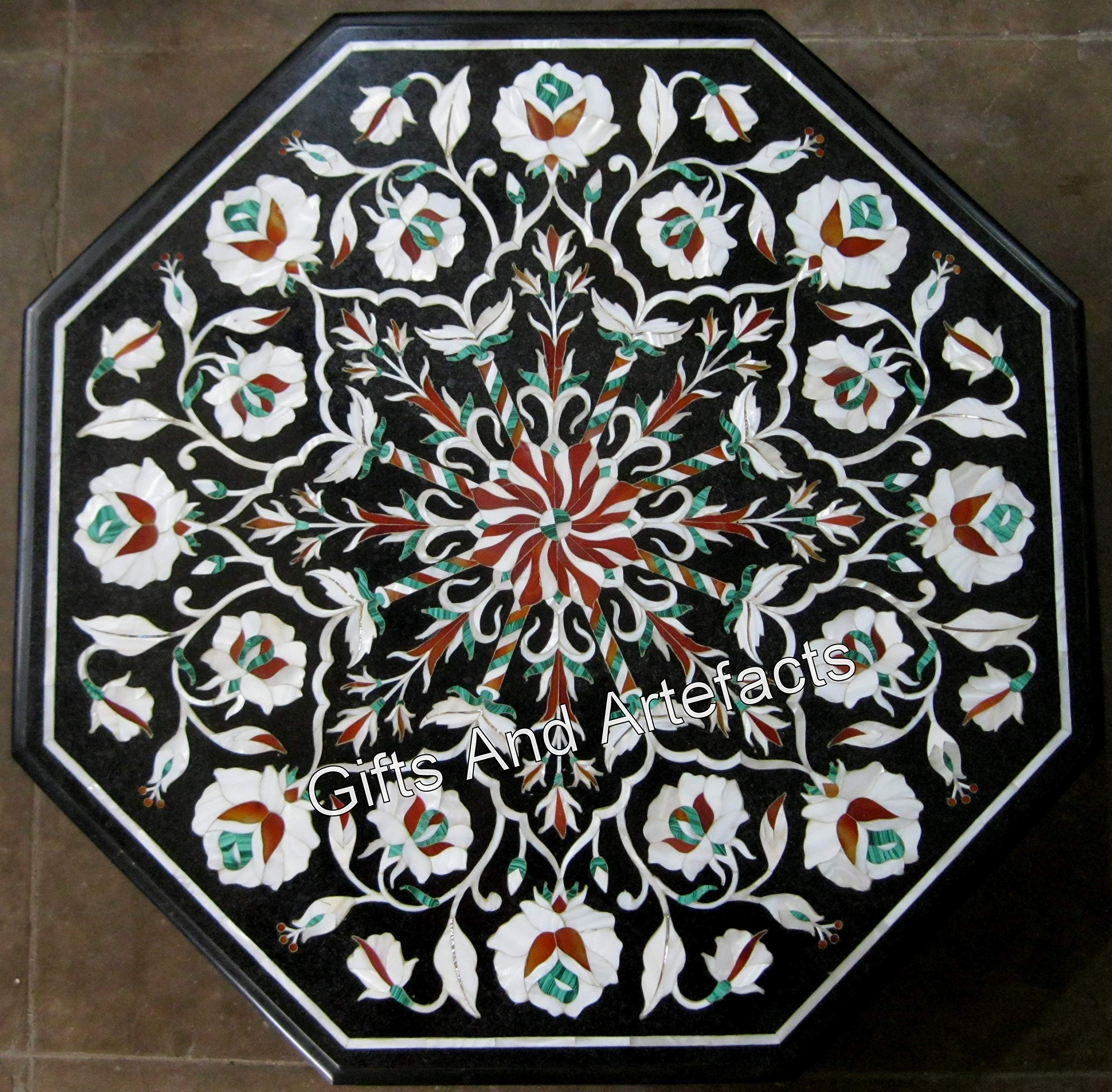 Table basse Pietra Dura pour sublimer votre salon avec un design octogonal unique