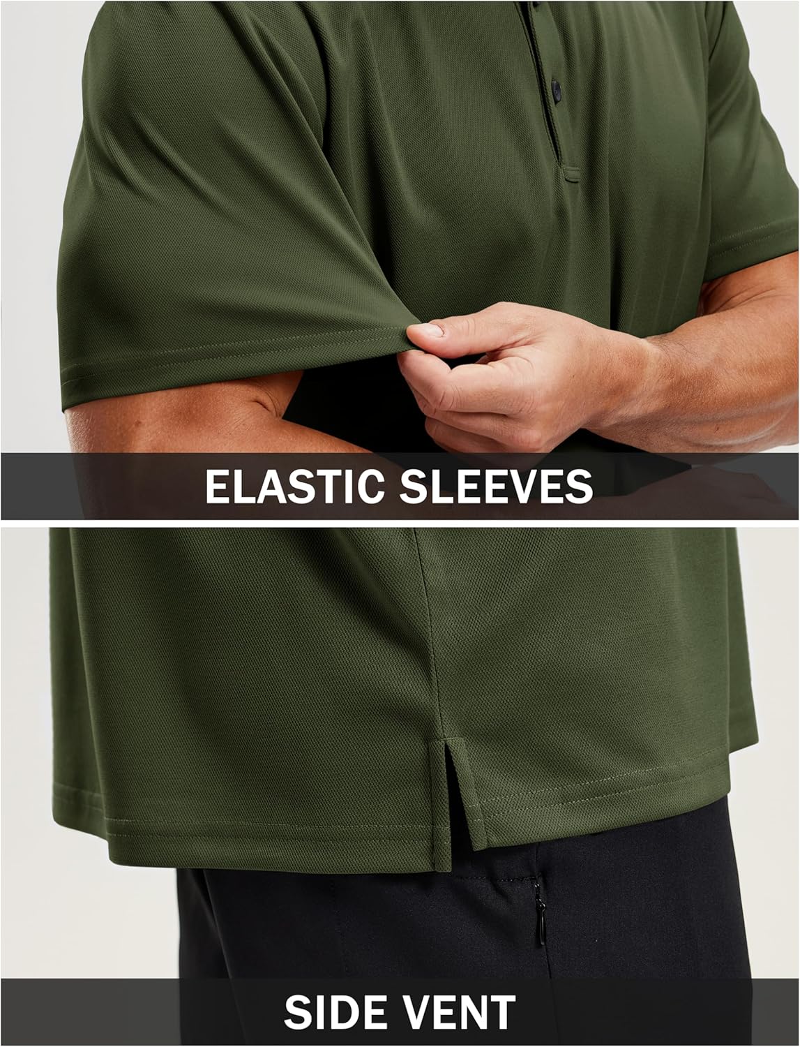 TACVASEN Men's Polo Shirts Short Sleeve Dry Fit Golf Shirt Casual Performance Athletic Tennis Shirts for Men - Image 5